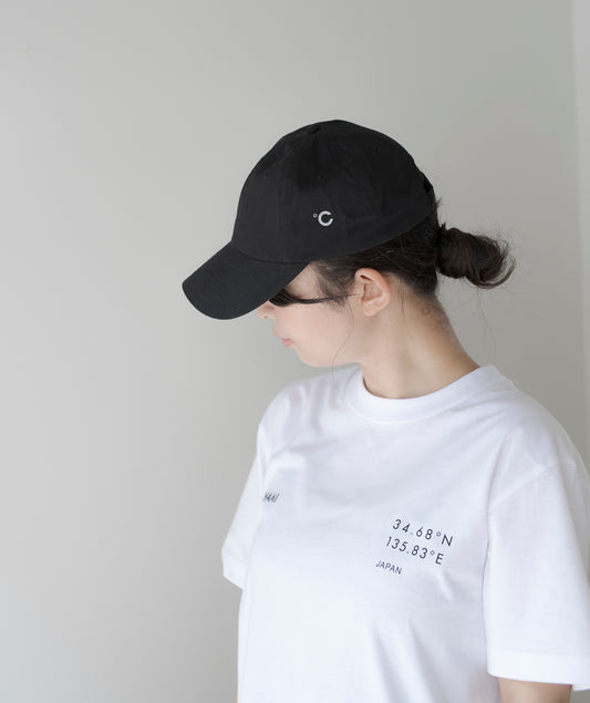 チャミコットンツイルキャップ ブラック